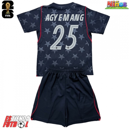 Estados Unidos Patrick Agyemang #25 Segunda Equipación Niños Mundial 2026 Manga Corta (+ Pantalones cortos)